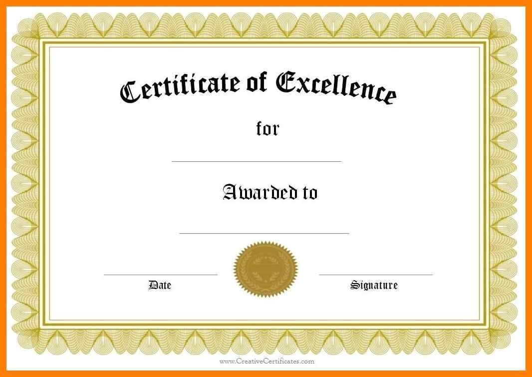 Formal Award Certificate Template With Regard To Superlative Certificate Template