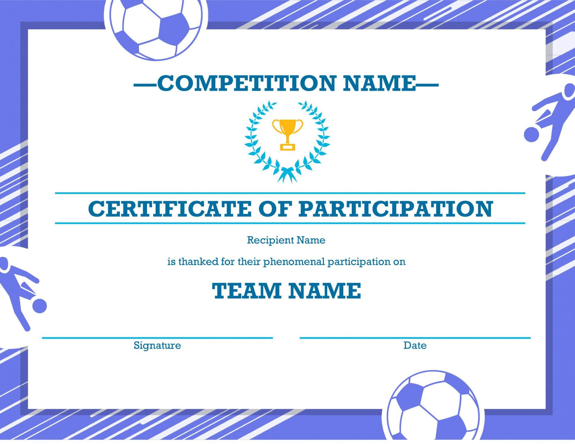 Four Sports Awards Certificate Sport Award Certificate With Regard To Sports Award Certificate Template Word