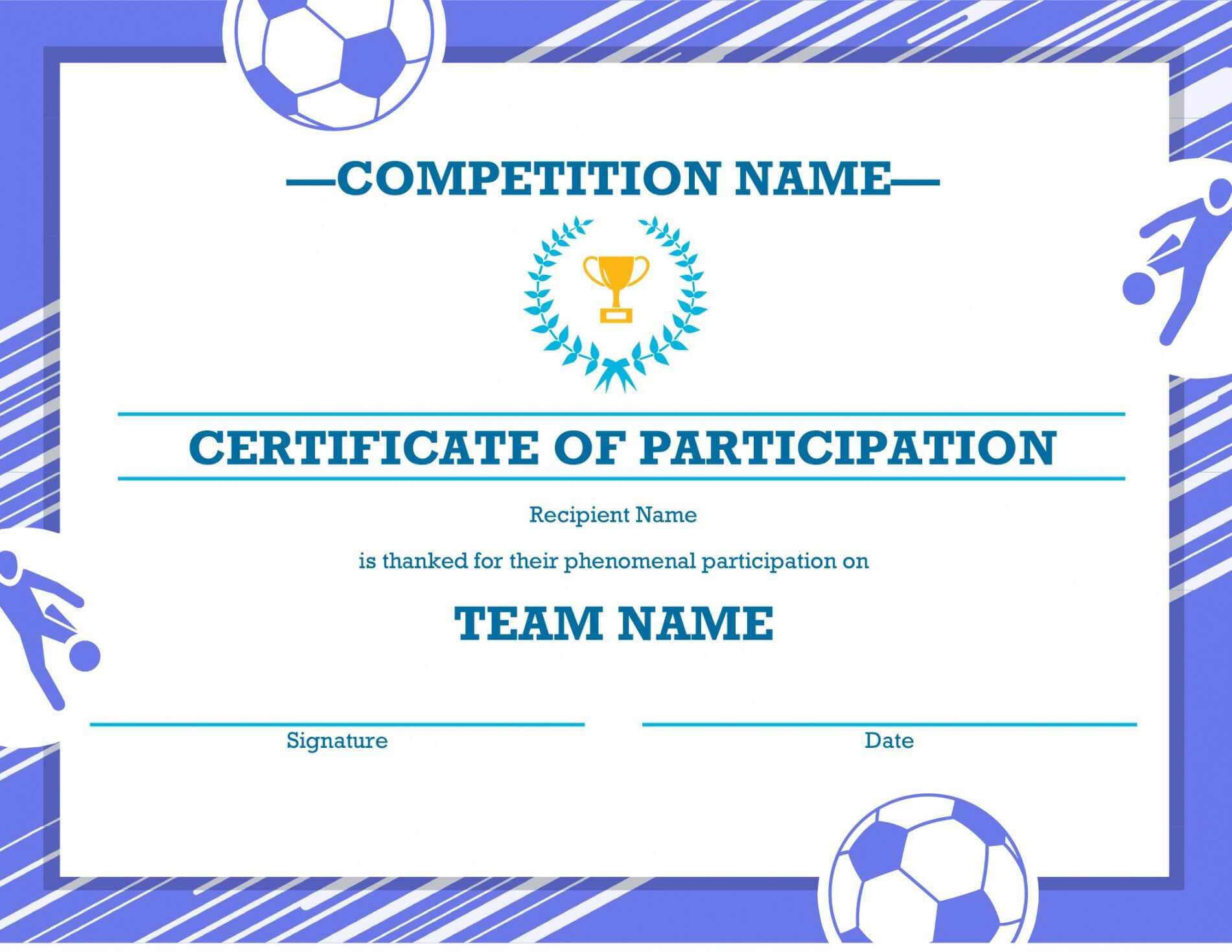 Four Sports Awards Certificate Sport Award Certificate With Regard To Sports Award Certificate Template Word