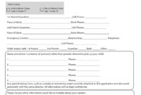 Free 10+ Printable Summer Camp Registration Forms | Pdf pertaining to Camp Registration Form Template Word