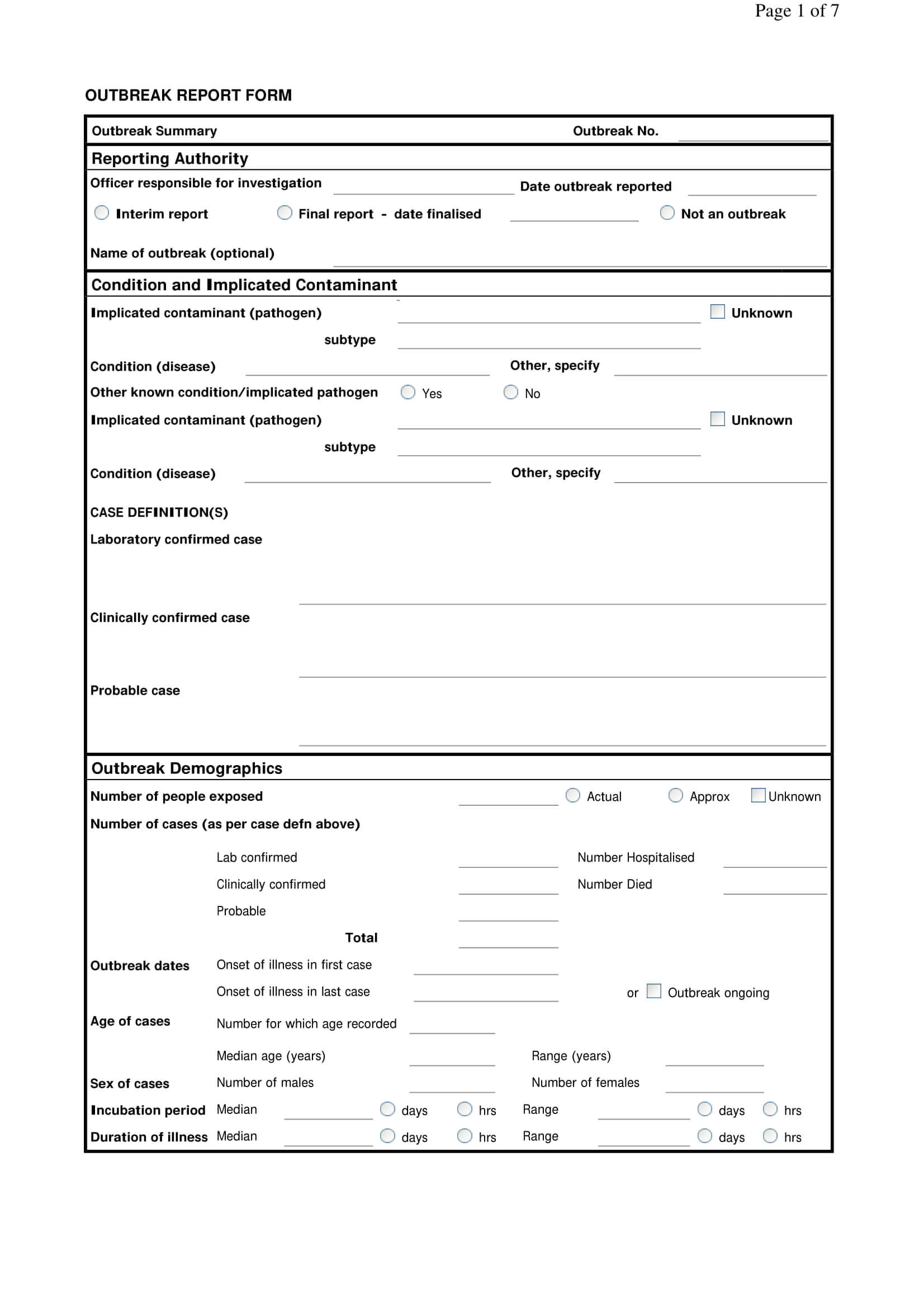 Free 15+ Case Report Forms In Pdf | Doc Throughout Case Report Form Template Clinical Trials
