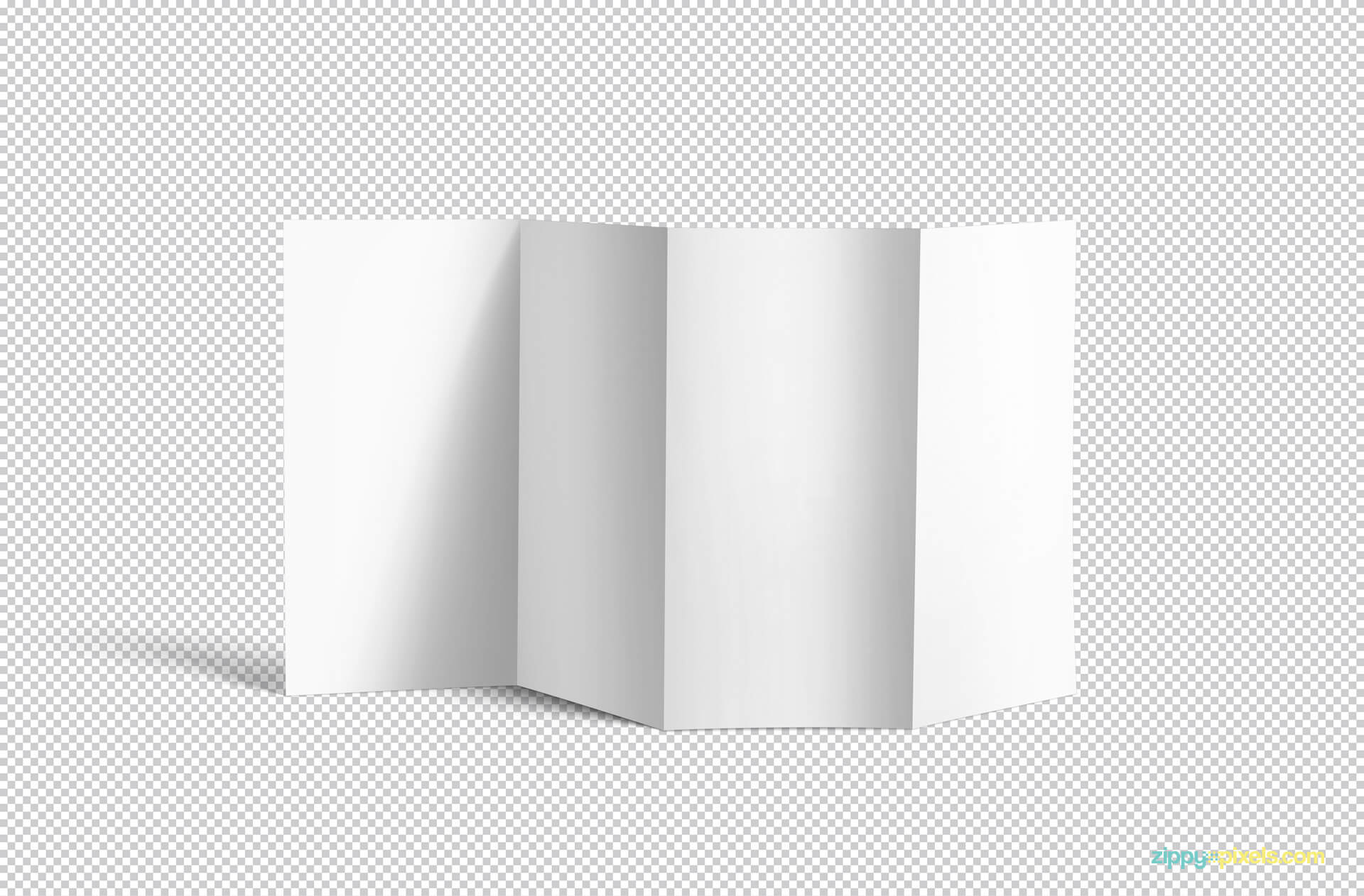 Free 4 Fold Brochure Mockup | Zippypixels In 4 Fold Brochure Template