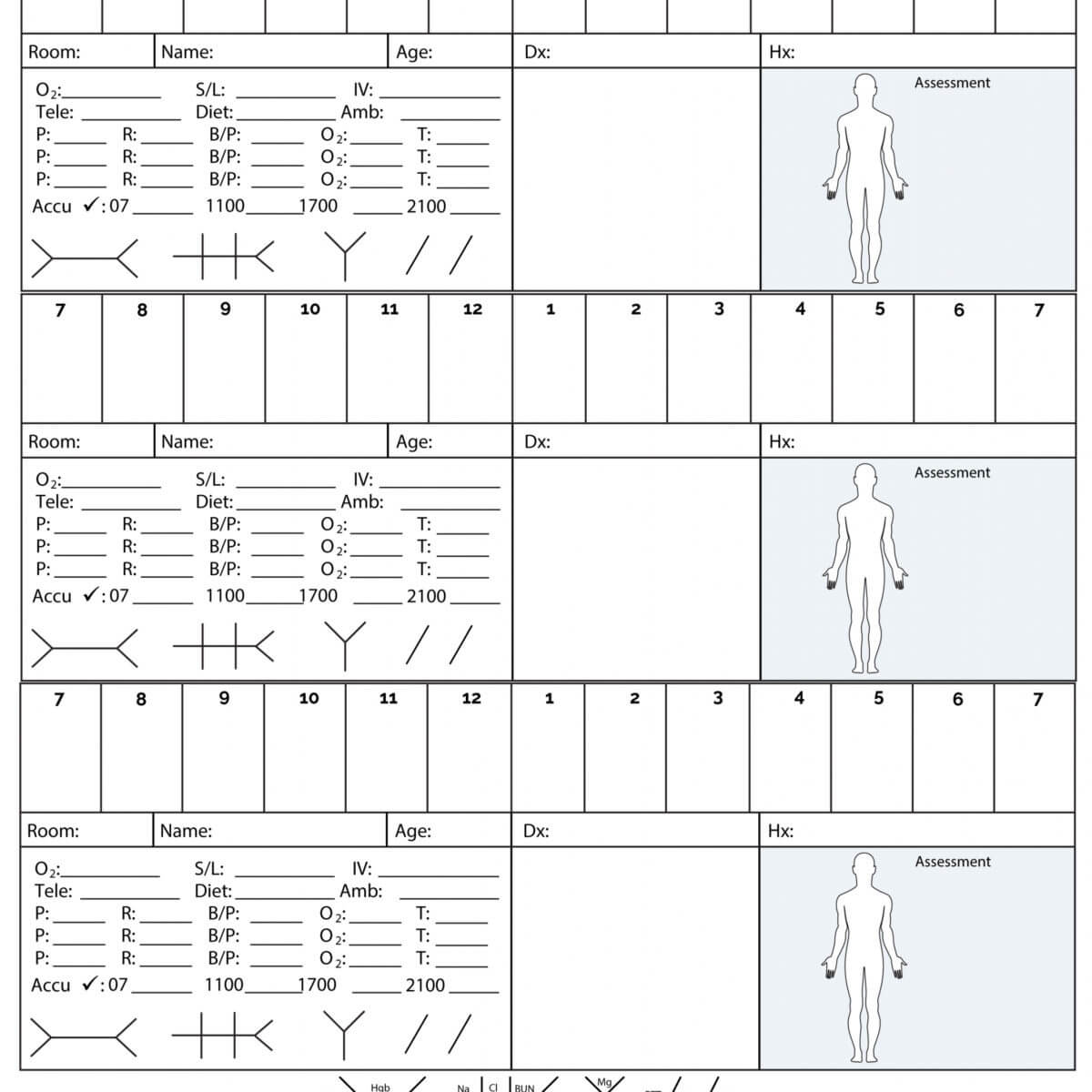 Free 4 Patient Nursing Report Sheet 25 Sheet Pack Nrsng Intended For Nurse Report Sheet Templates