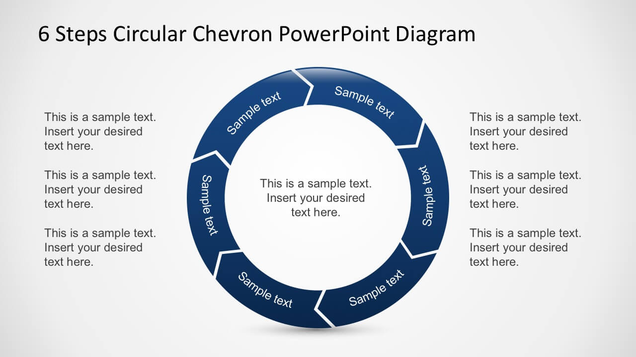 Free 6 Steps Circular Chevron Powerpoint Diagram Intended For Powerpoint Chevron Template