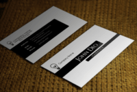 Free Black And White Business Card Template within Call Card Templates