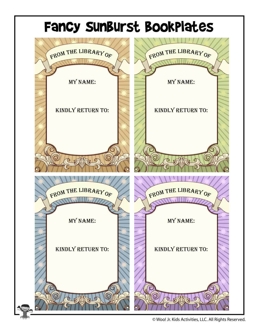Free Bookplates To Print | Woo! Jr. Kids Activities Throughout Bookplate Templates For Word