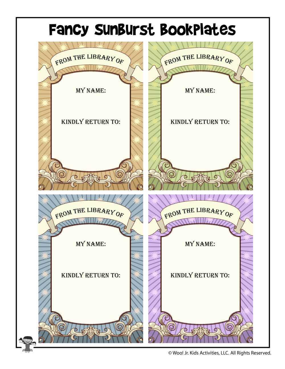 Free Bookplates To Print | Woo! Jr. Kids Activities Throughout Bookplate Templates For Word