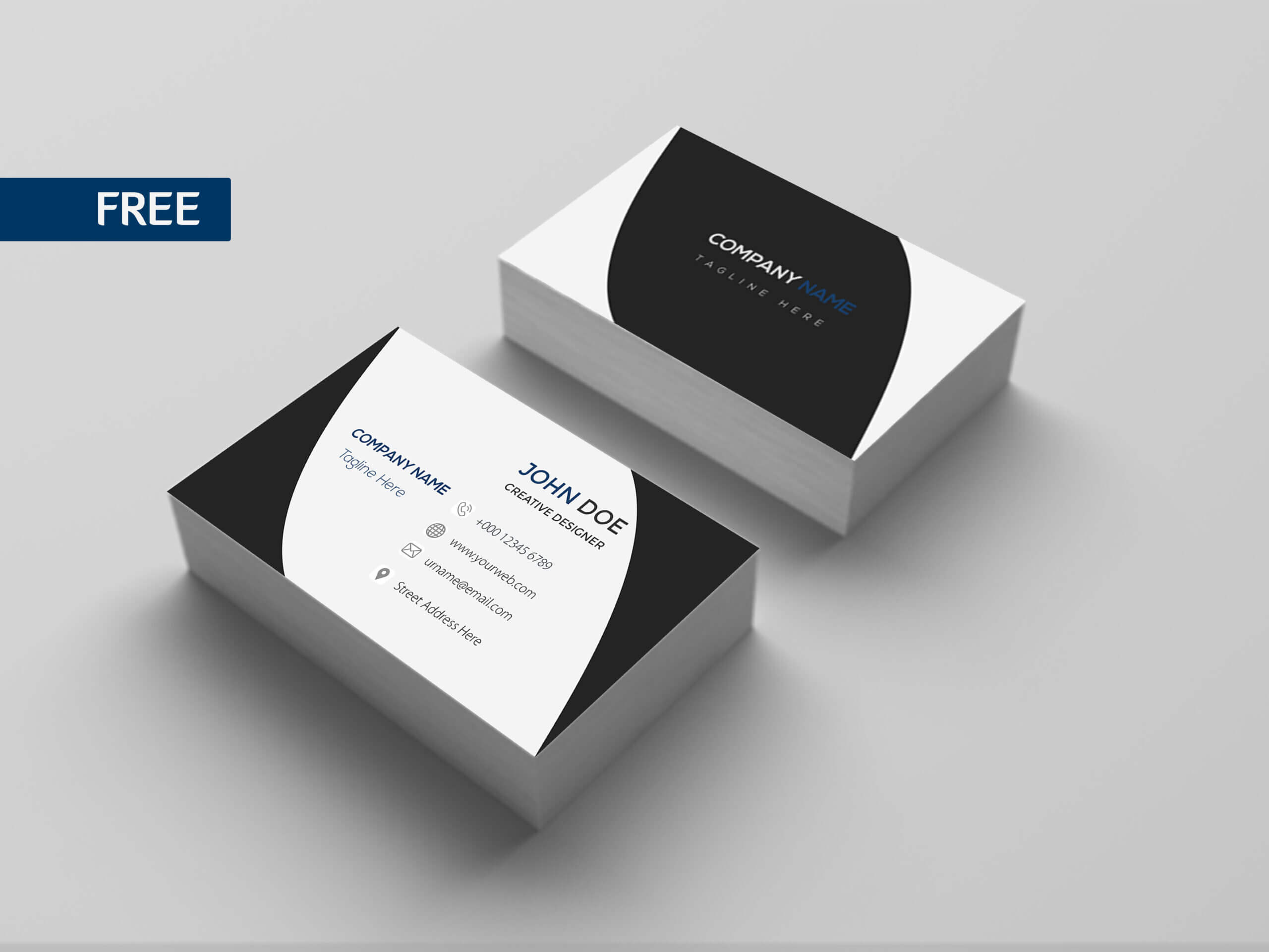 Free Business Card Template (05)Syeda Junia On Dribbble Throughout Free Bussiness Card Template