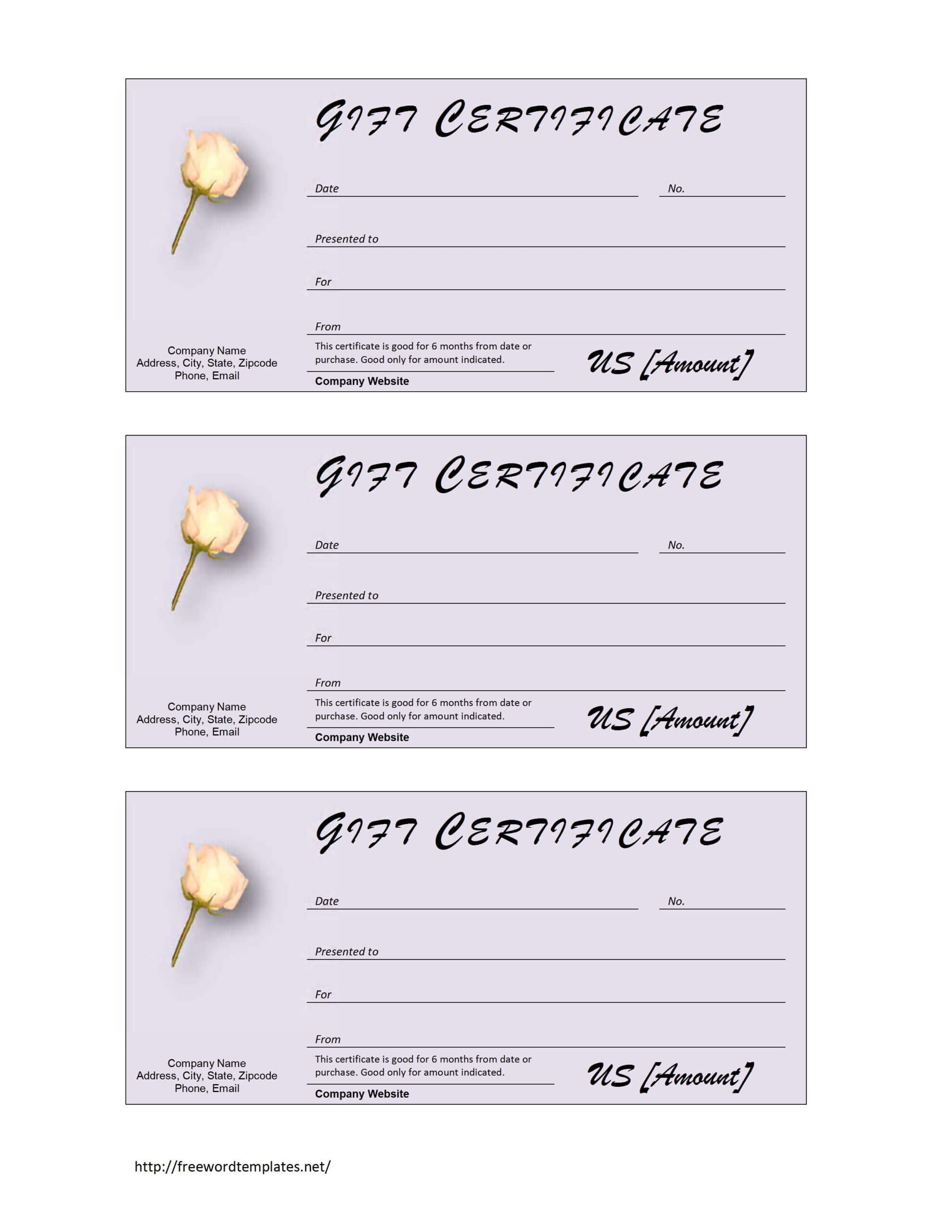 Free Certification: Gift Certificate Template Word Free Within Donation Card Template Free