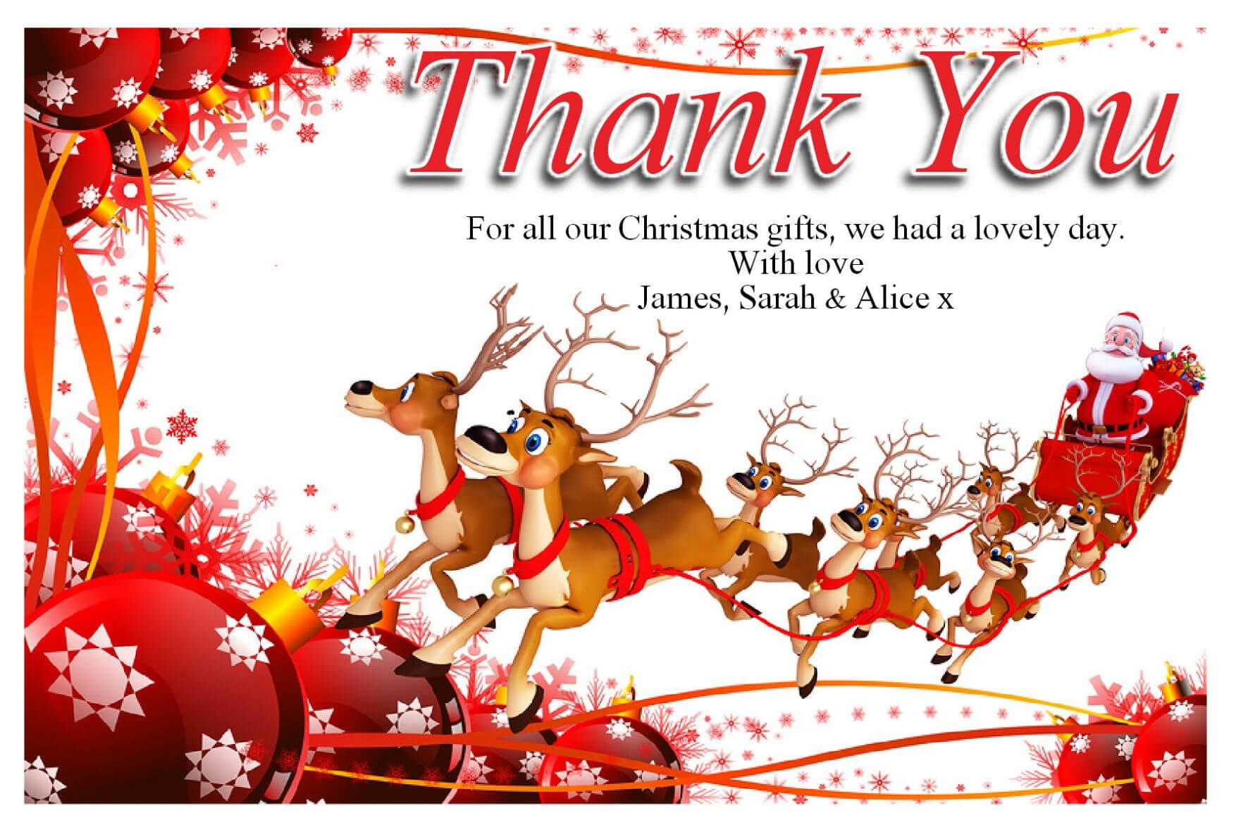 Free Christmas Thank You Cards Free – Supportive Guru Regarding Christmas Thank You Card Templates Free