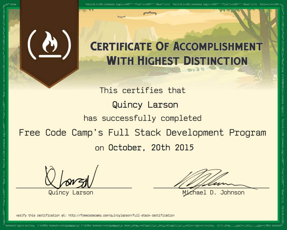 Free Code Camp Full Stack Development Certification With Regard To Boot Camp Certificate Template