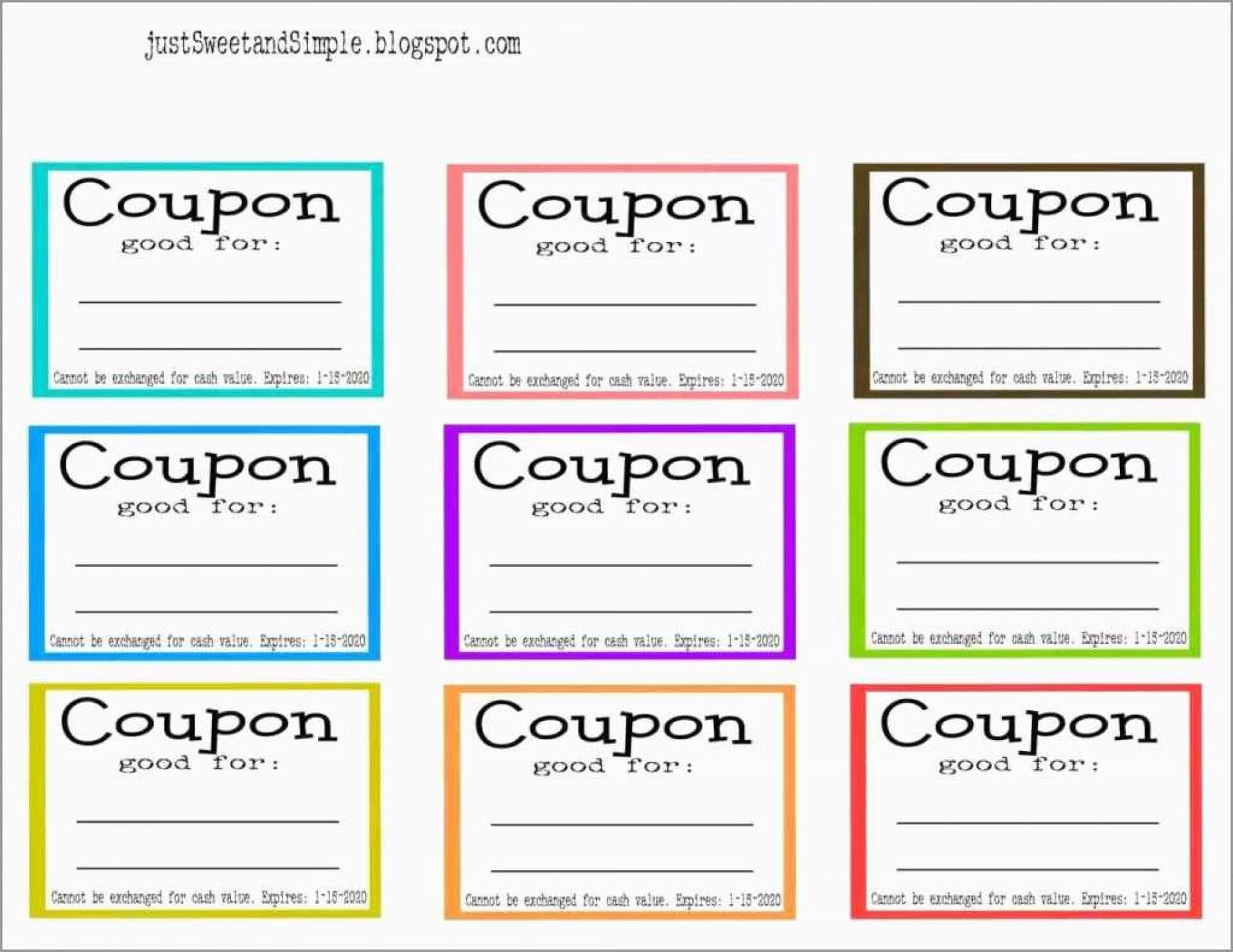Free Coupon Maker Printable – Zohre.horizonconsulting.co Intended For Coupon Book Template Word