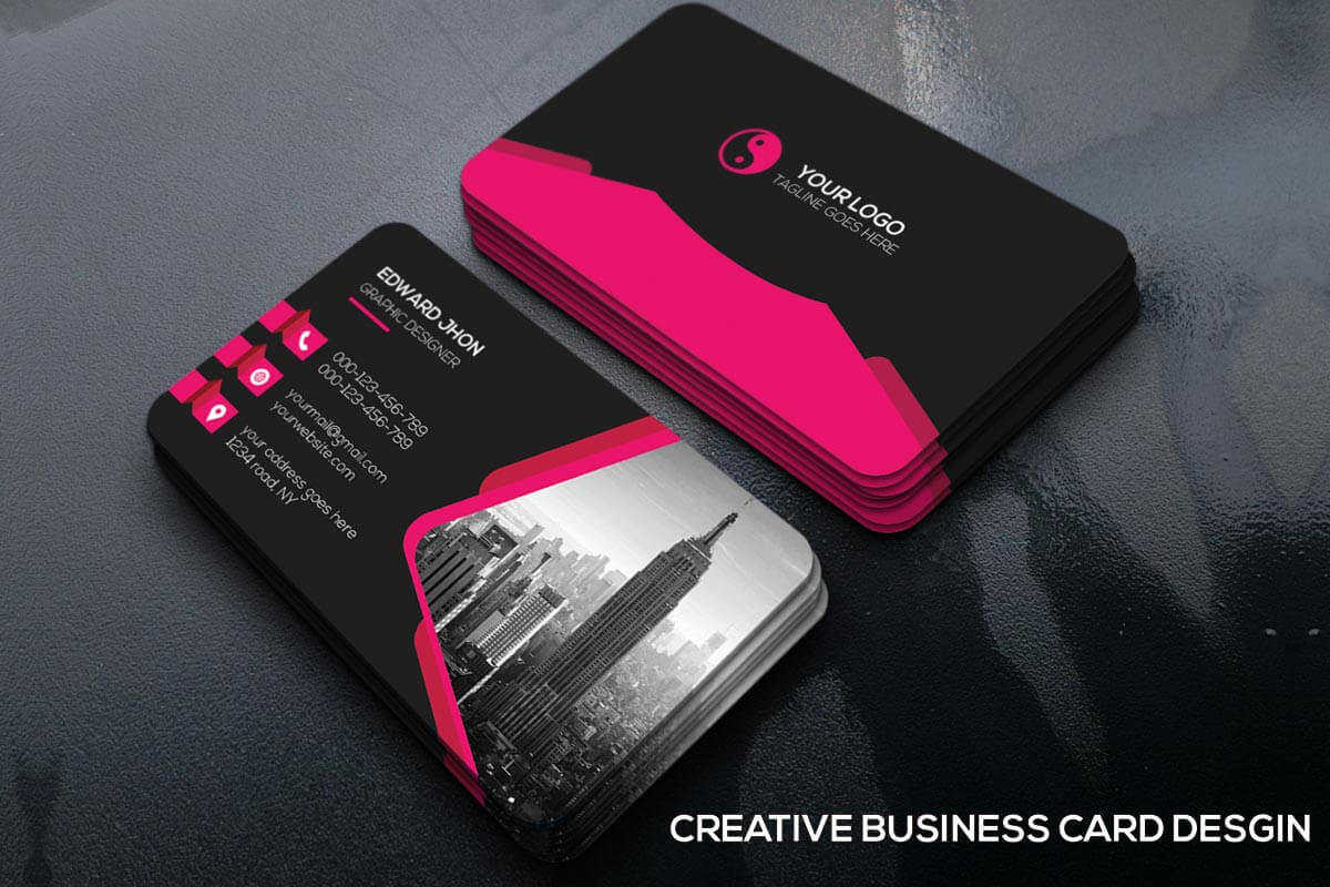 Free Creative Business Card Template – Creativetacos Throughout Psd Visiting Card Templates