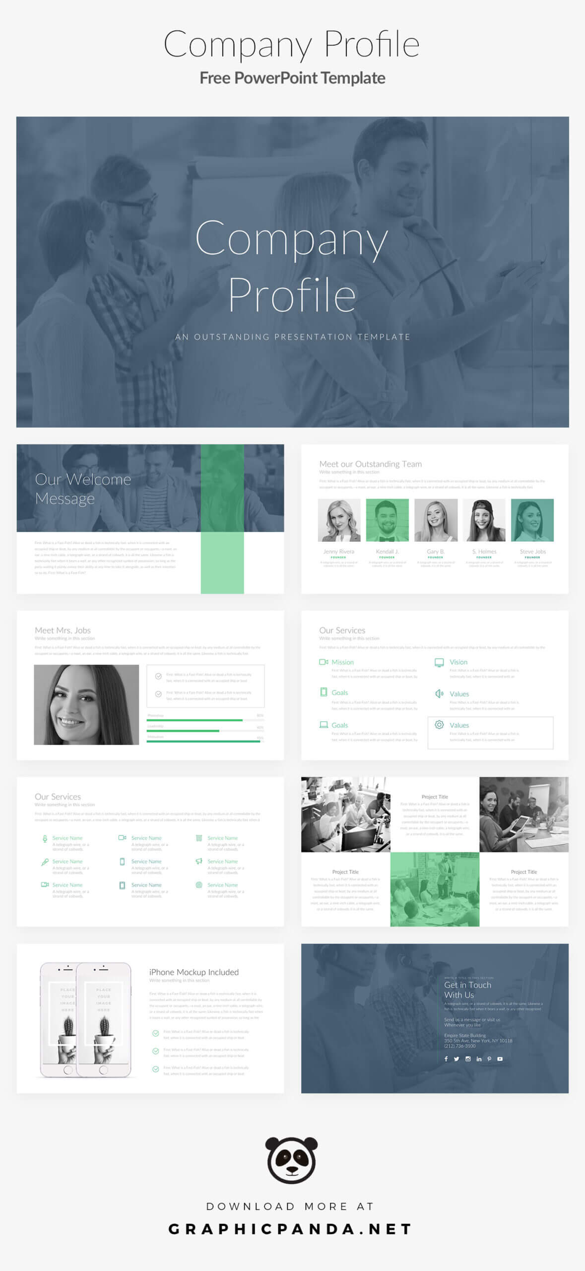 Free Download: Company Profile Powerpoint Template Inside Biography Powerpoint Template