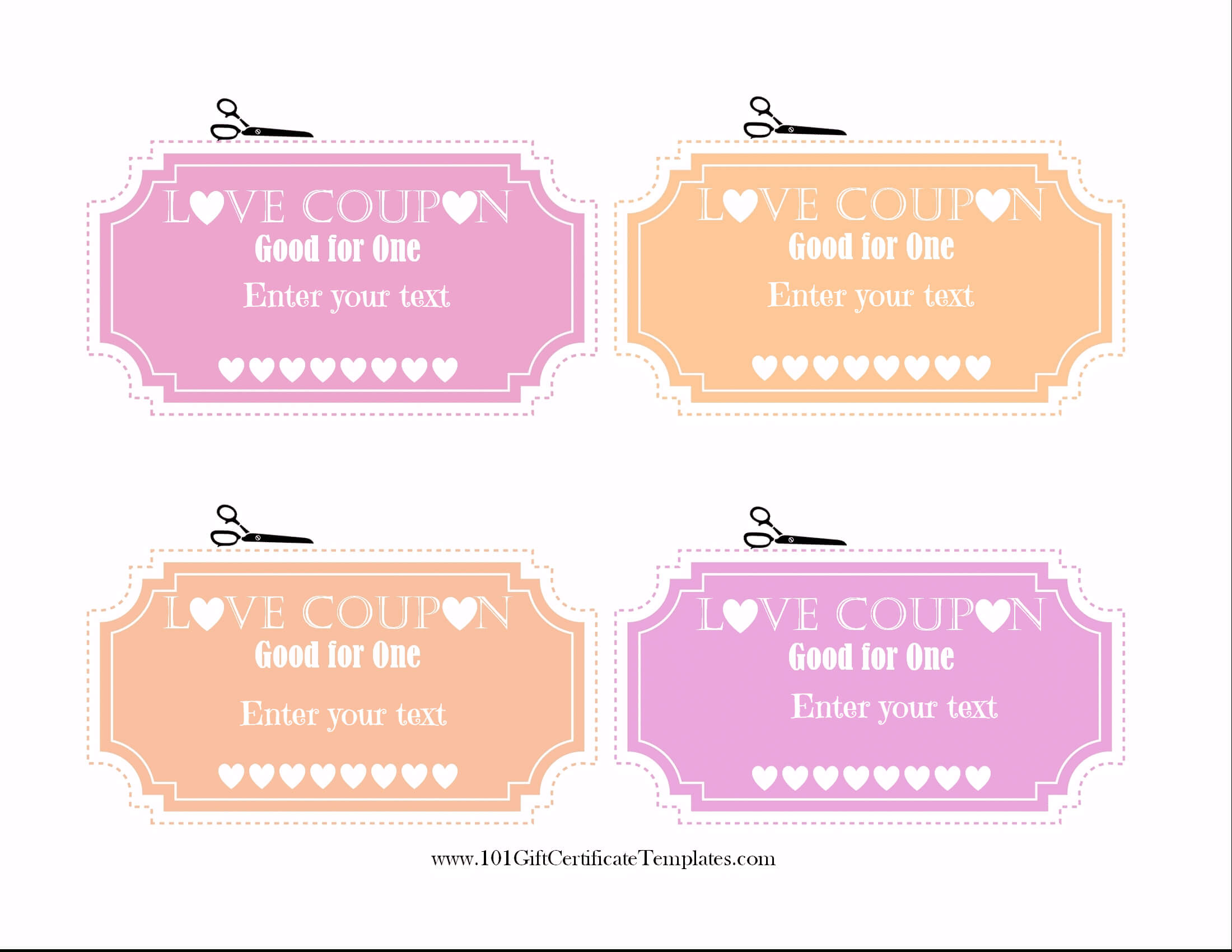 Free Editable Love Coupons For Him Or Her In Love Coupon Template For Word