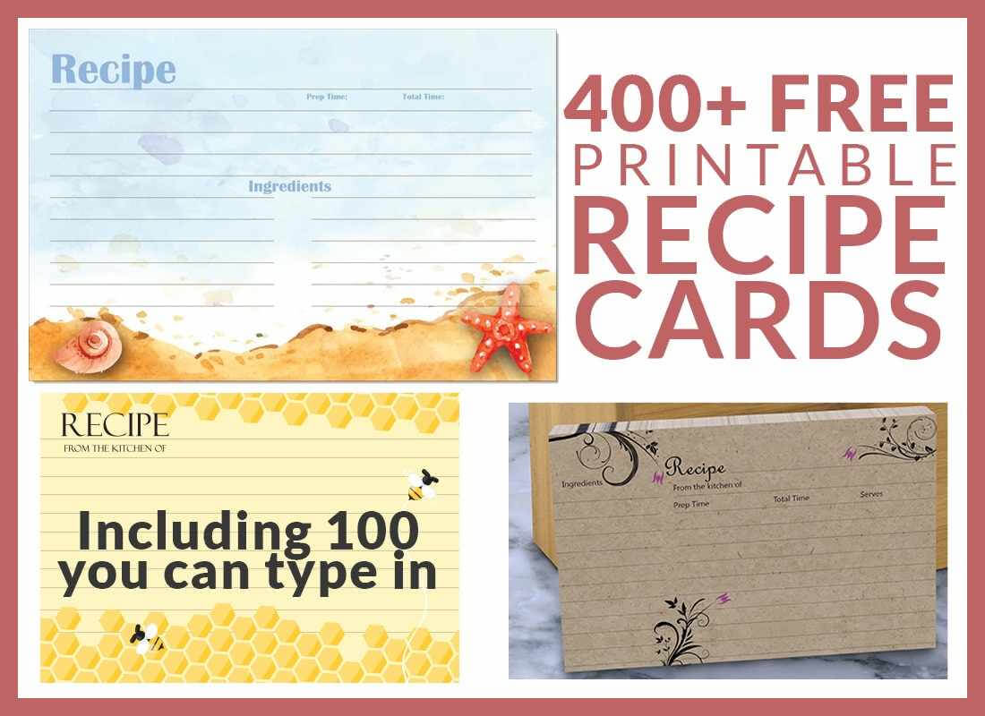 Free Editable Recipe Card Templates For Microsoft Word Free For Free Recipe Card Templates For Microsoft Word