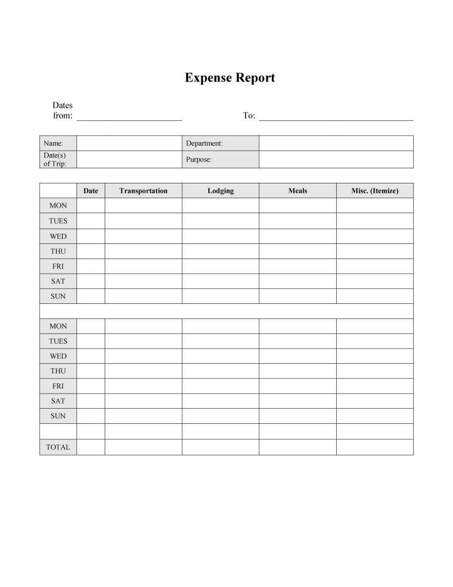 Free Expense Templates – Zohre.horizonconsulting.co Regarding Microsoft Word Expense Report Template