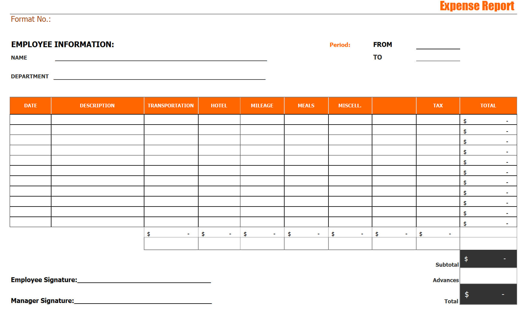 Free Expense Templates – Zohre.horizonconsulting.co With Microsoft Word Expense Report Template