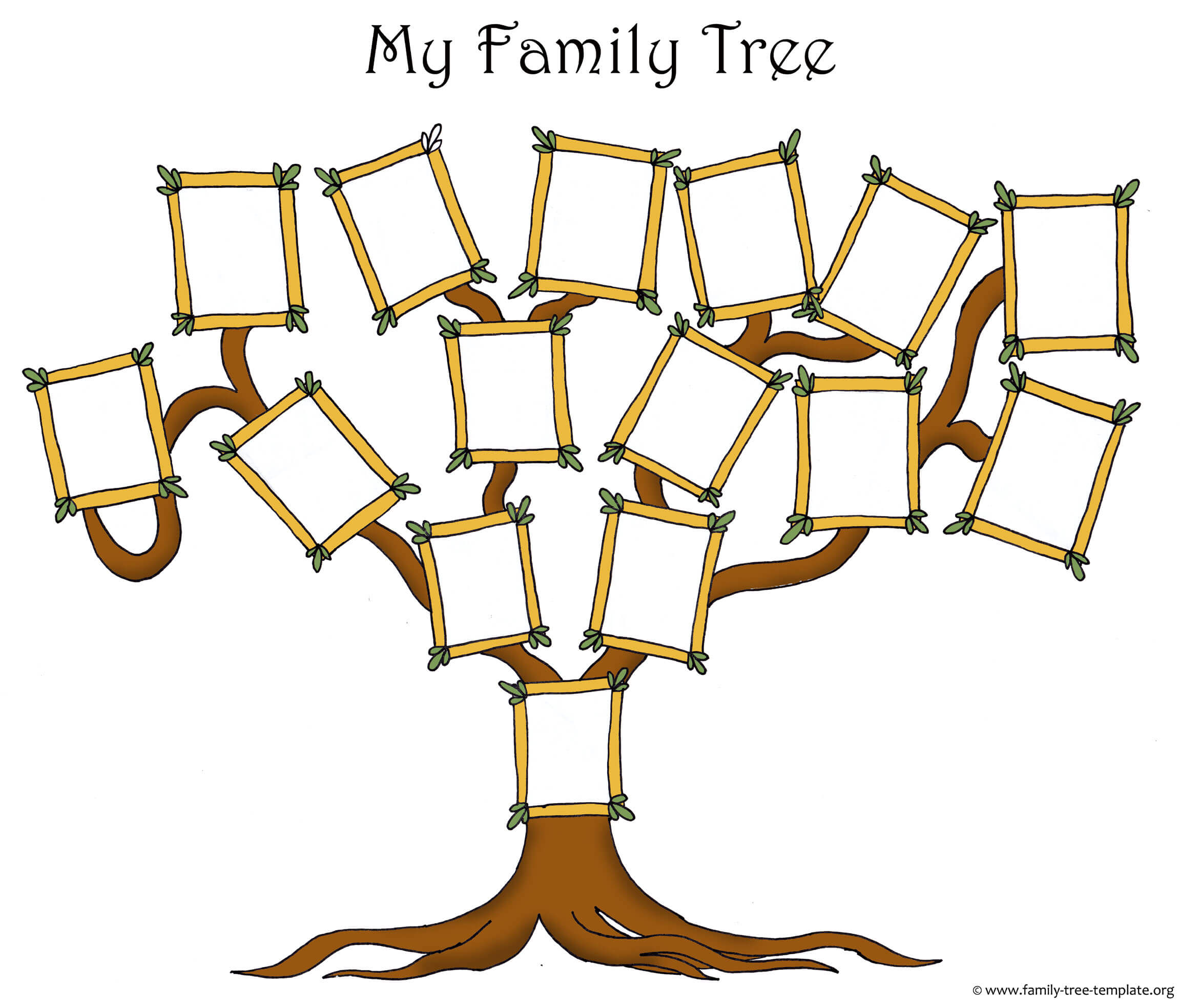 Free Family Tree Template Designs For Making Ancestry Charts With Regard To Fill In The Blank Family Tree Template