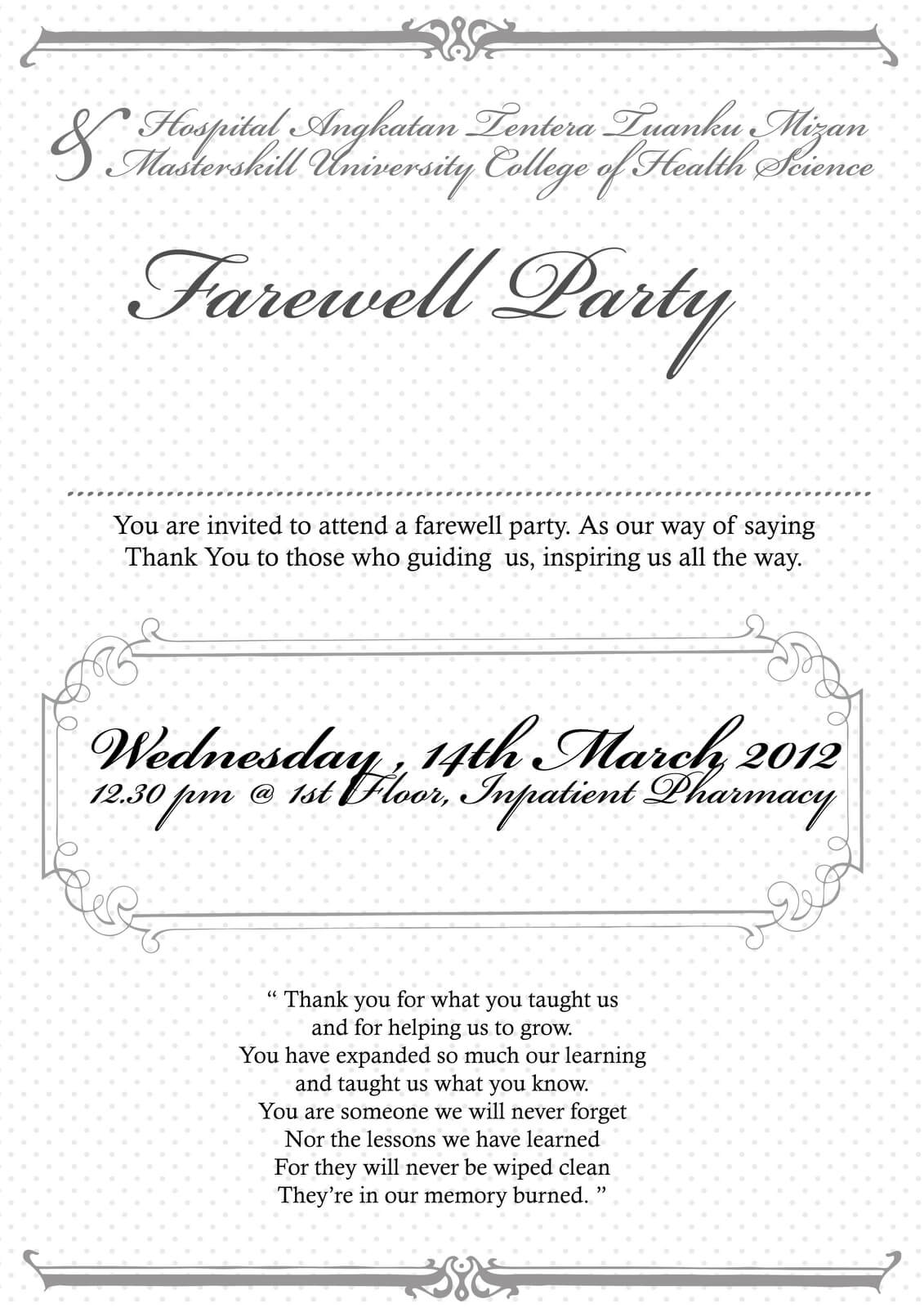 Free Farewell Invitation Templates 31 Best Ideas About In Farewell Certificate Template