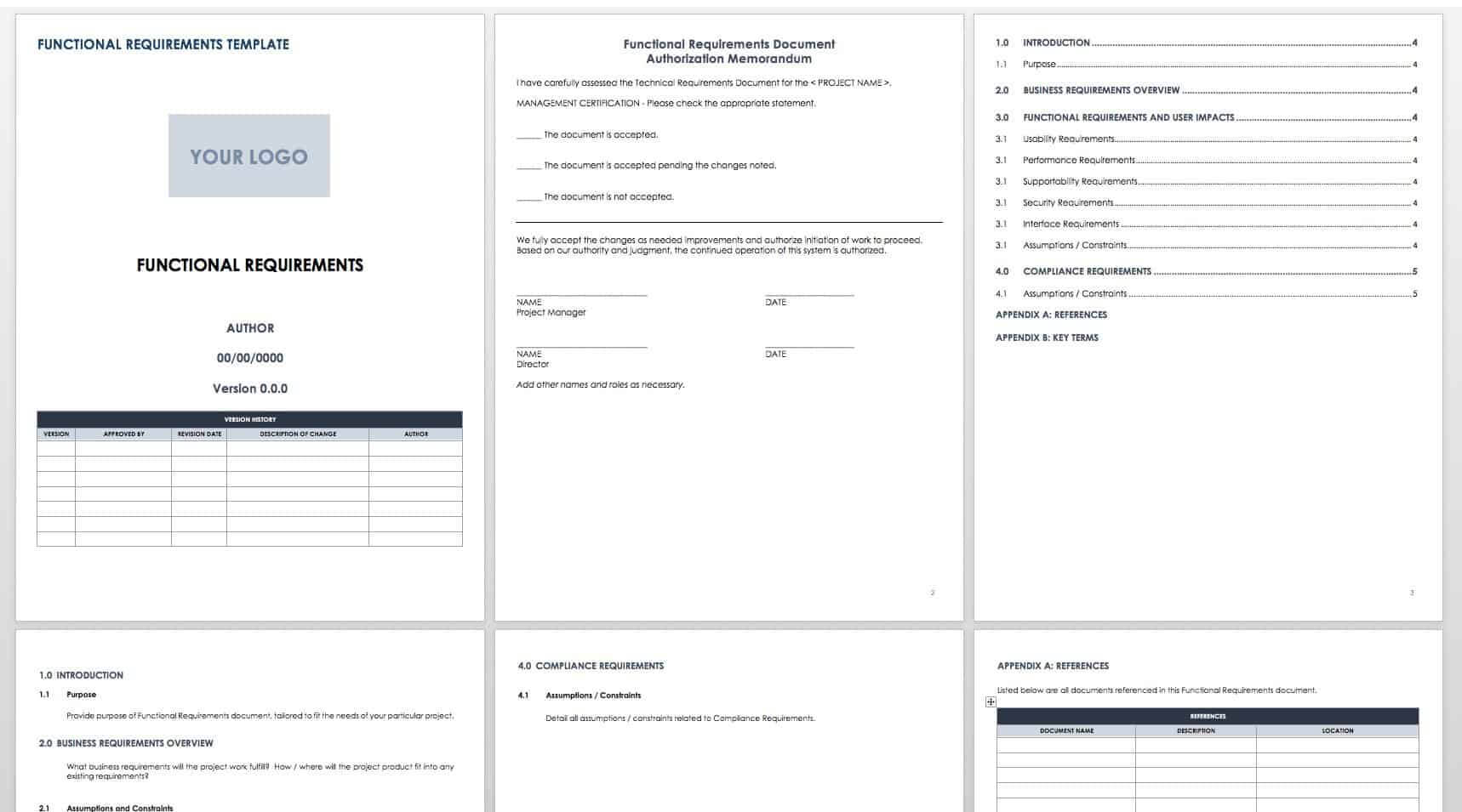Free Functional Specification Templates | Smartsheet For Product Requirements Document Template Word