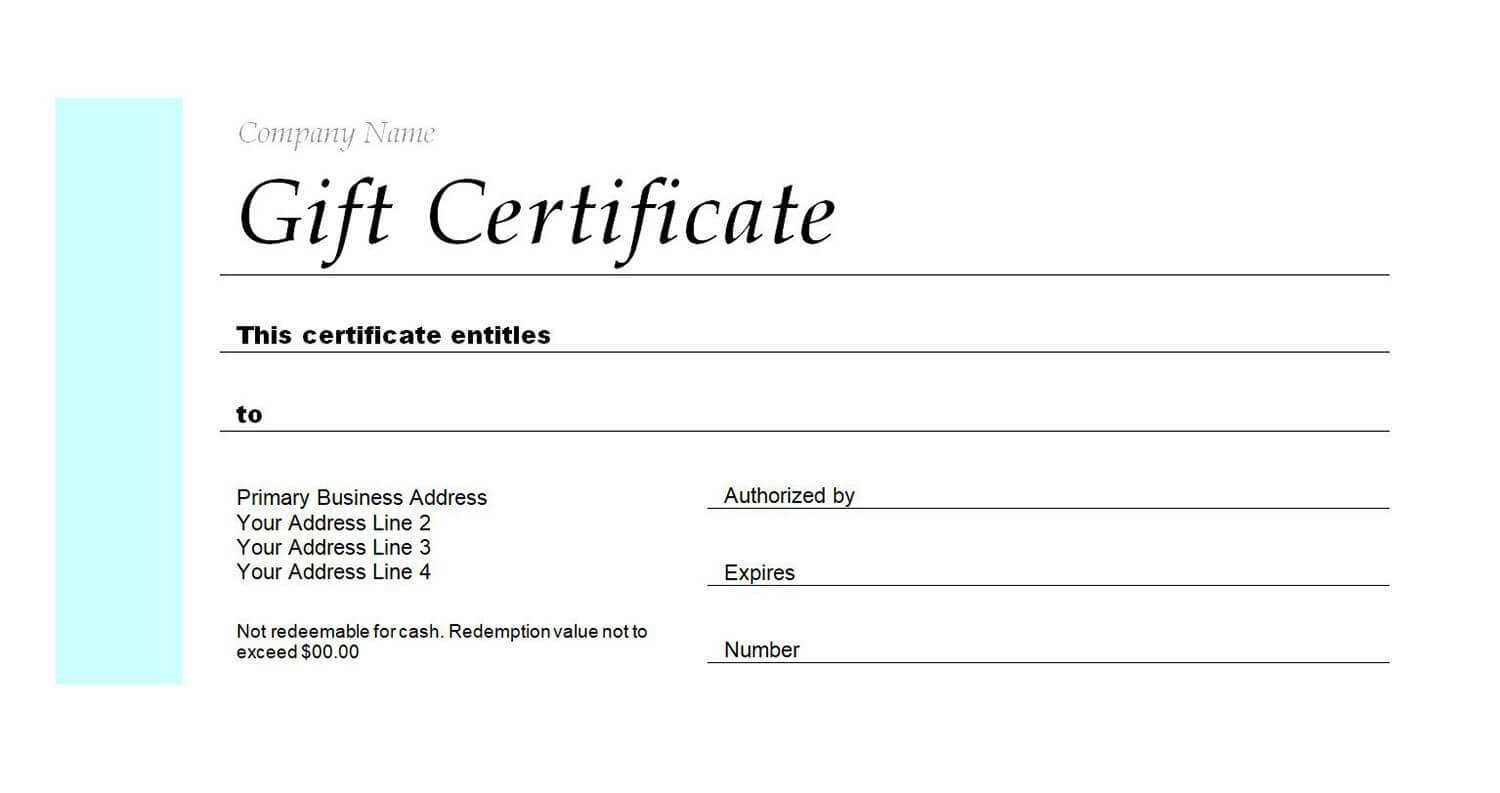 Free Gift Certificate Templates You Can Customize For Fillable Gift Certificate Template Free