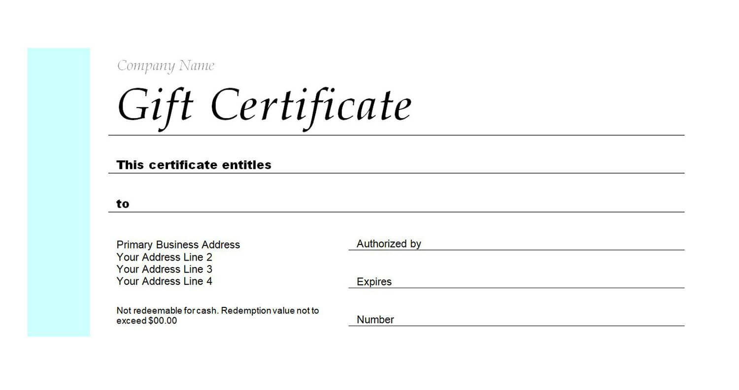 Free Gift Certificate Templates You Can Customize For Small Certificate Template