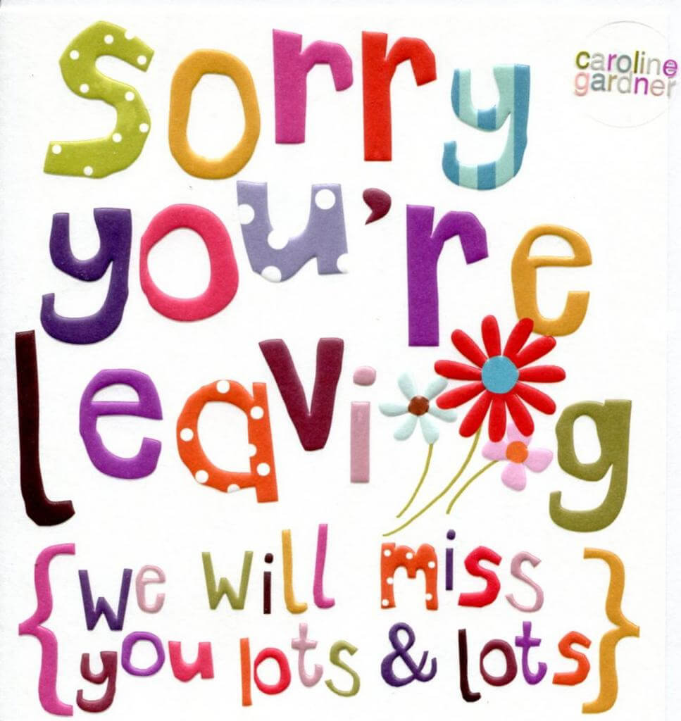 Free Goodbye Cliparts, Download Free Clip Art, Free Clip Art In Sorry You Re Leaving Card Template
