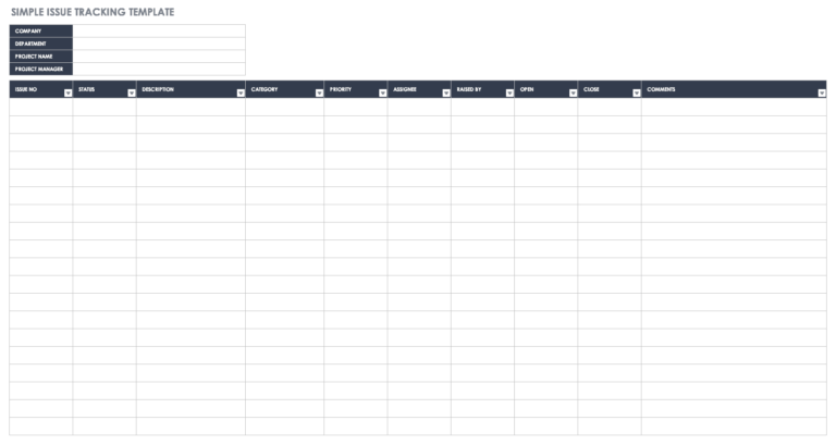 Free Issue Tracking Templates | Smartsheet With Proof Of Delivery ...