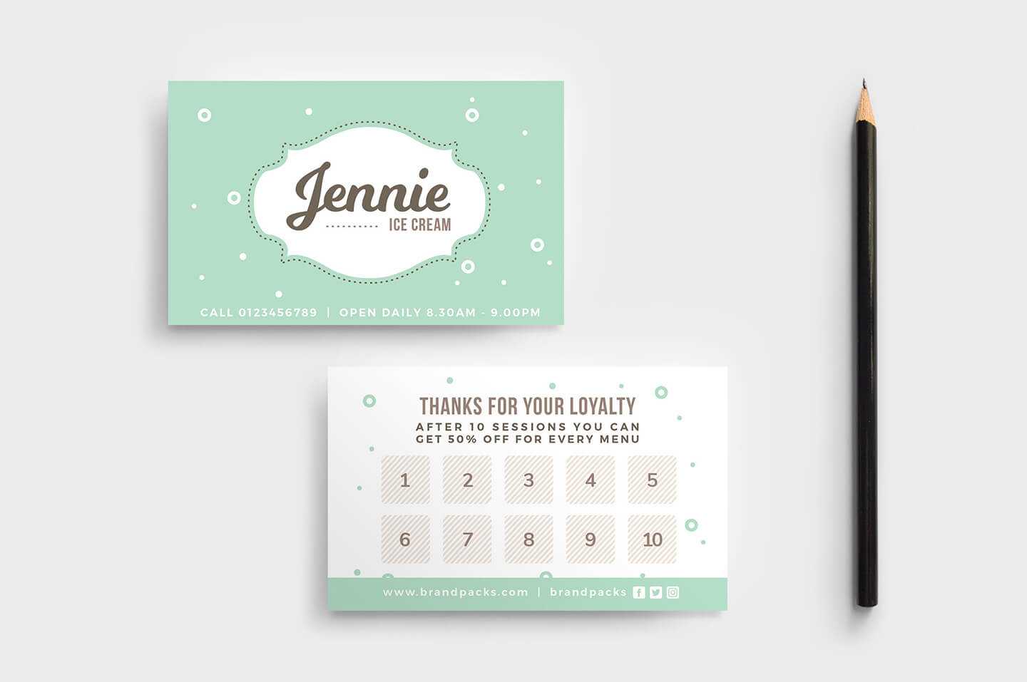 Free Loyalty Card Templates - Psd, Ai & Vector - Brandpacks For Membership Card Template Free