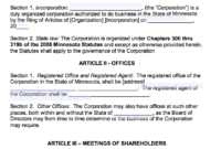 Free Minnesota Corporate Bylaws Template | Pdf | Word | pertaining to Corporate Bylaws Template Word