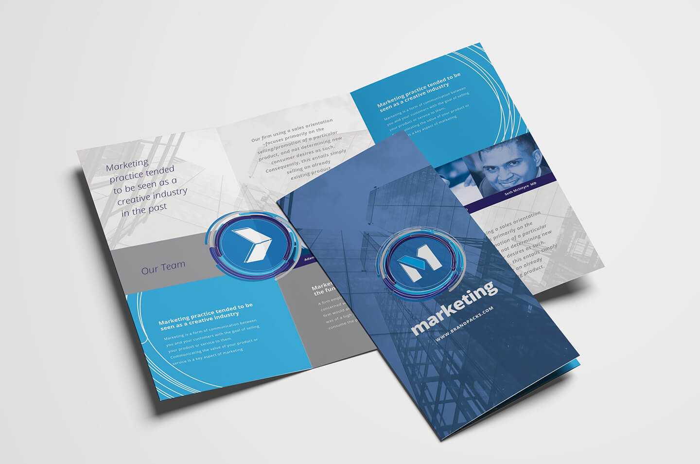 Free Multipurpose Trifold Brochure Template For Photoshop With Tri Fold Brochure Template Illustrator Free