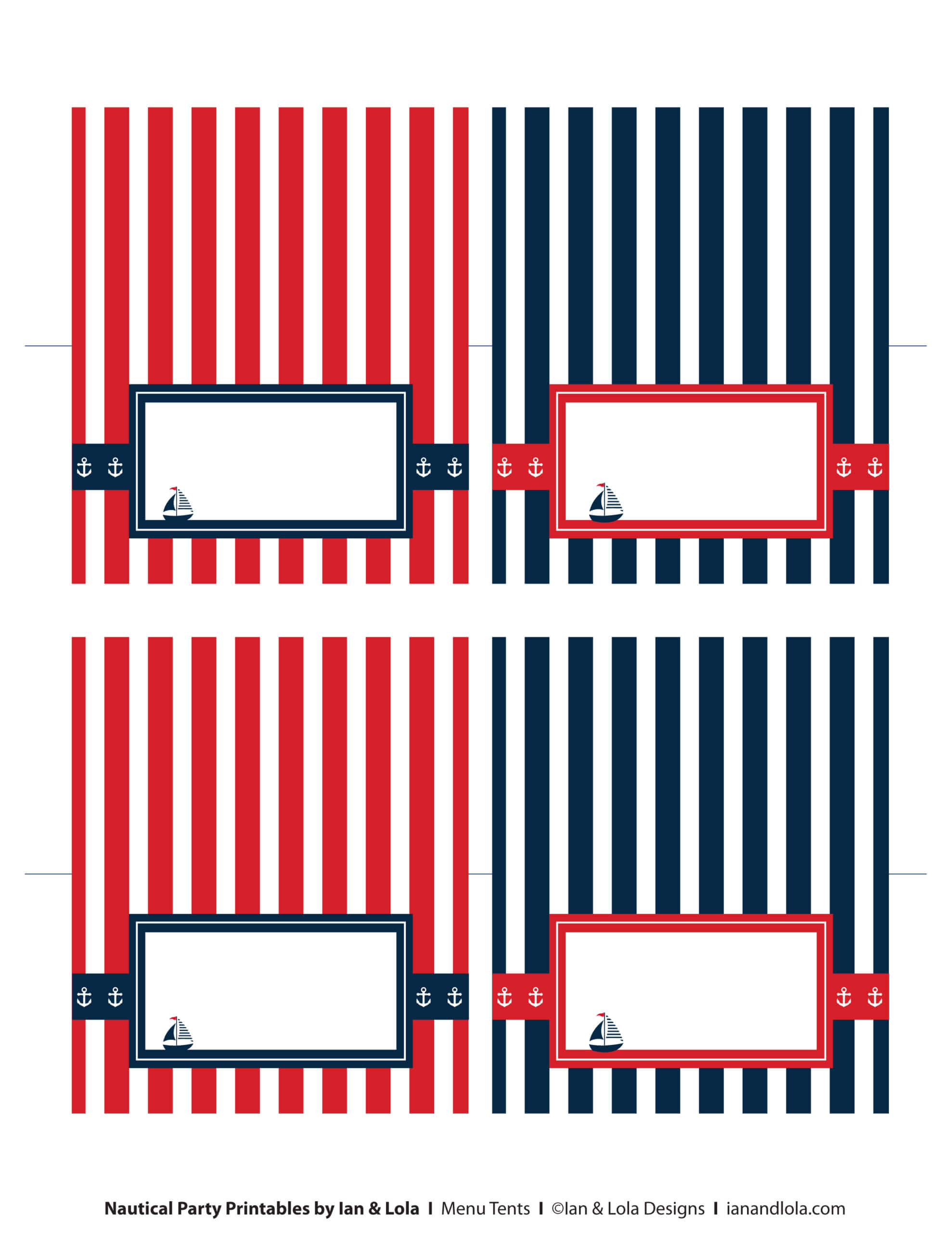 Free Nautical Party Printables From Ian & Lola Designs With Regard To Nautical Banner Template
