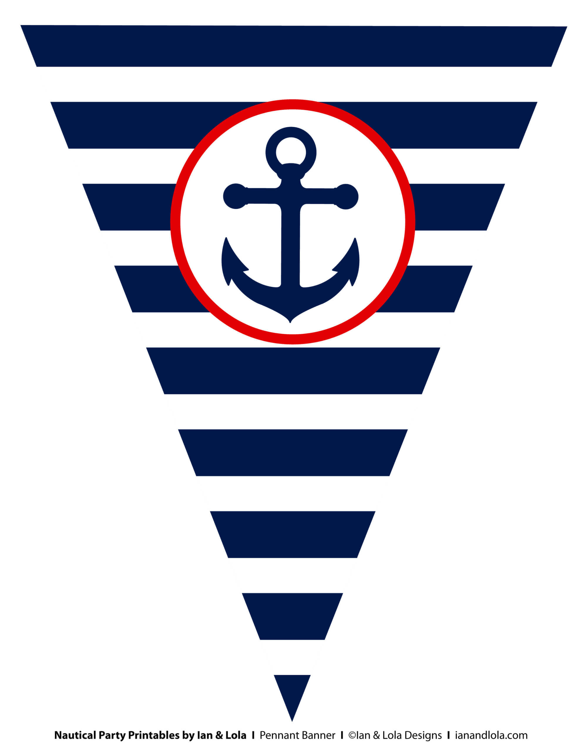 Free Nautical Party Printables From Ian & Lola Designs With Regard To Nautical Banner Template