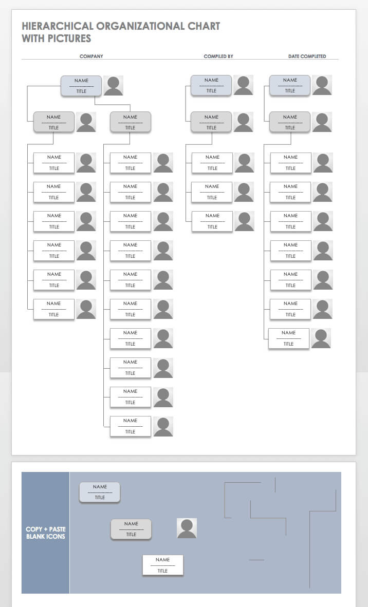 Free Organization Chart Templates For Word | Smartsheet With Word Org Chart Template