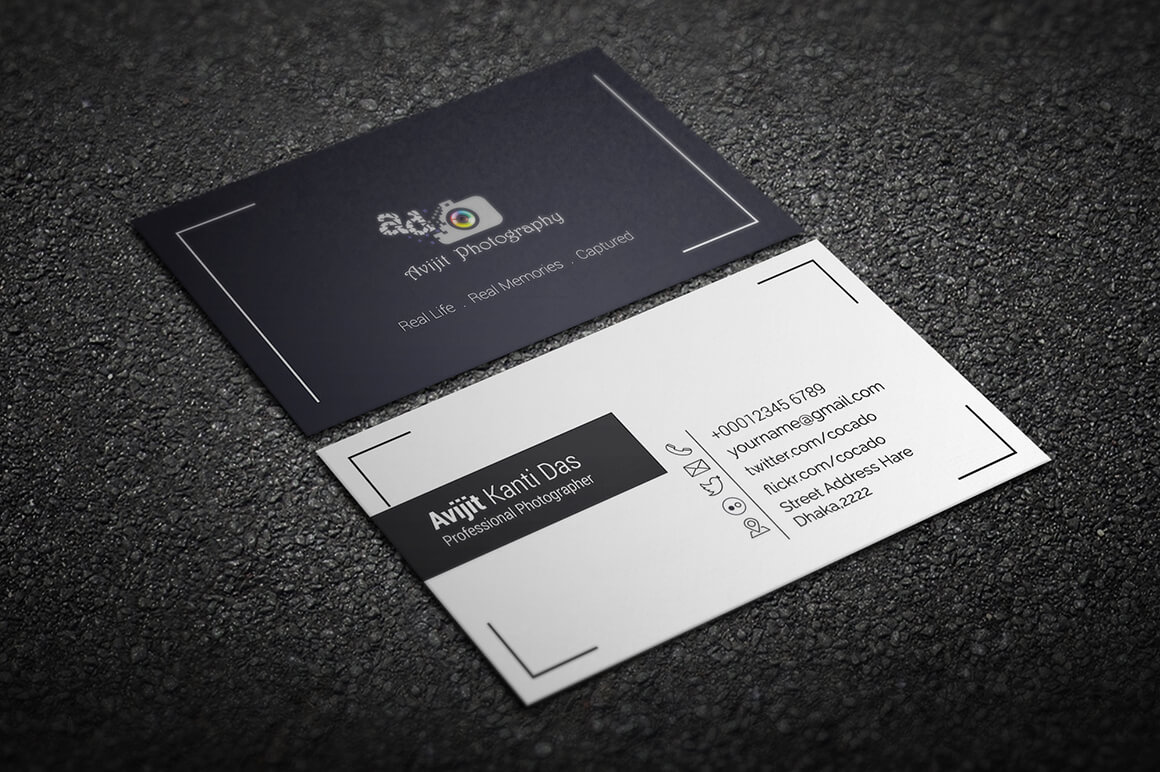 Free Photography Business Card Throughout Photography Business Card Template Photoshop