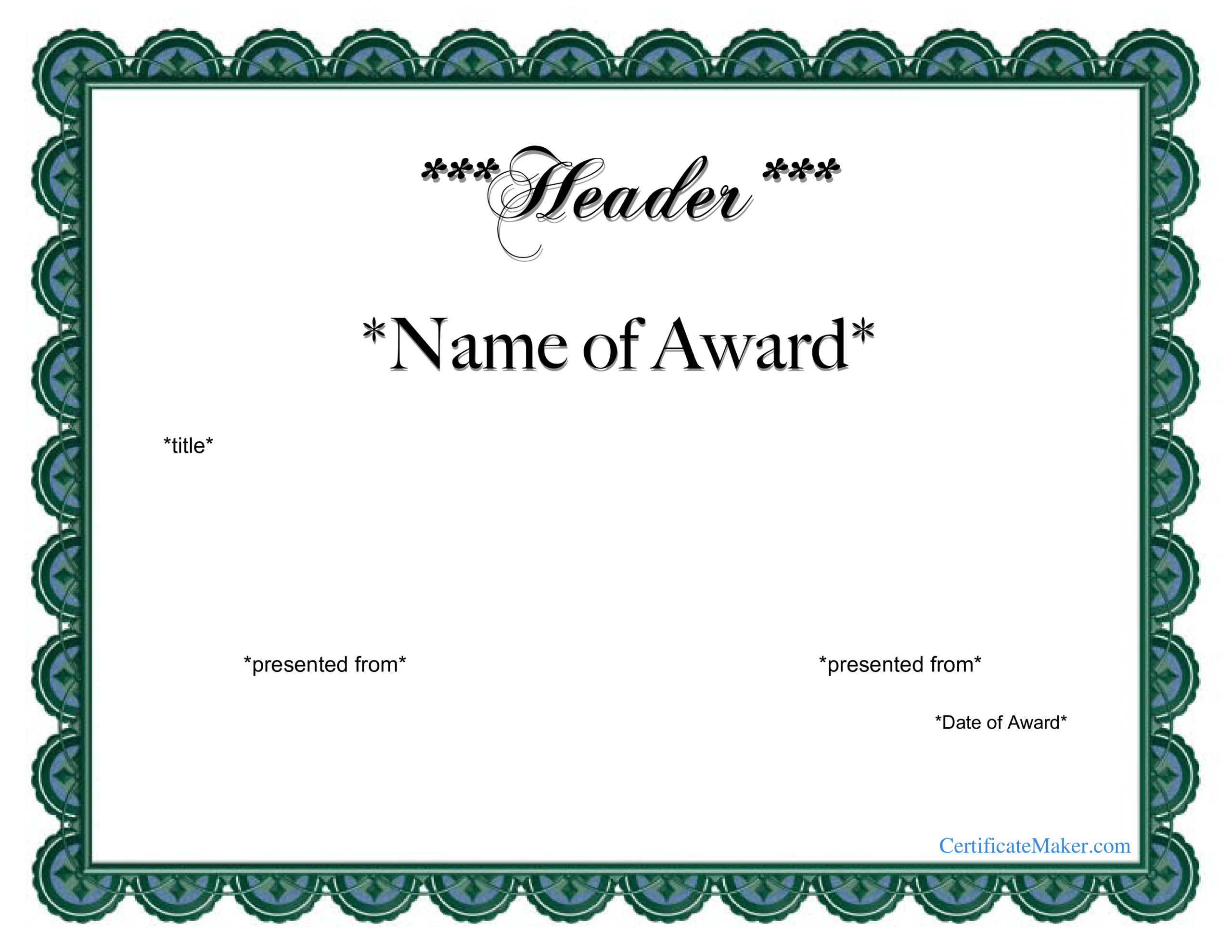 Free Printable Award Template – Bolan.horizonconsulting.co Intended For Softball Certificate Templates