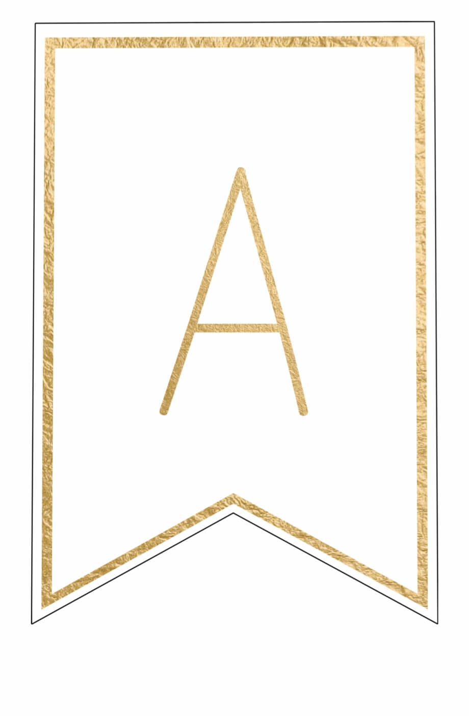 Free Printable Banner Letters Template - Letter Png Gold Within Printable Letter Templates For Banners