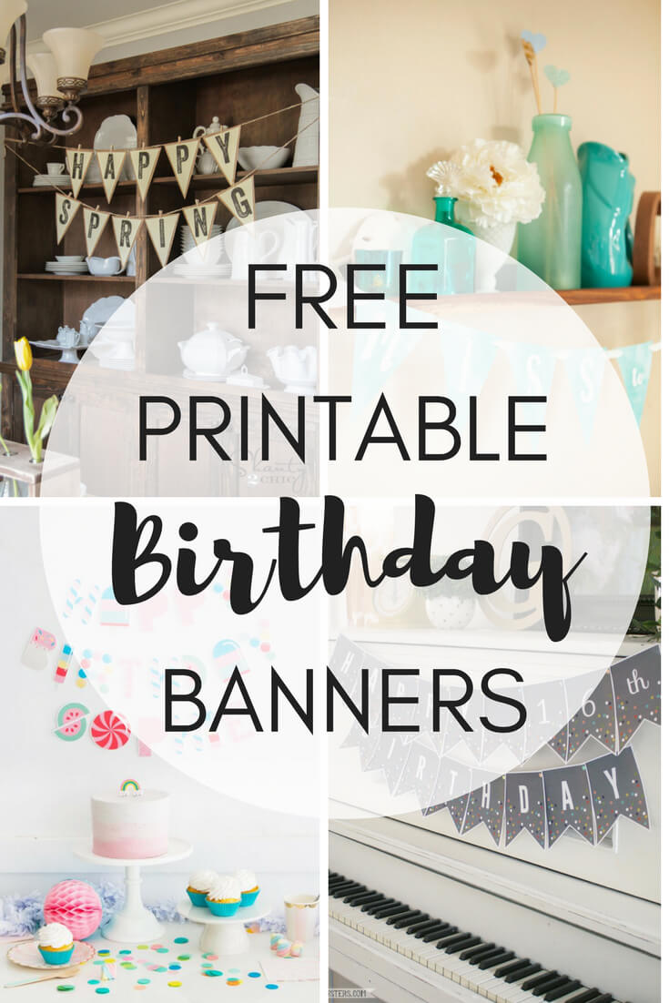 Free Printable Birthday Banners – The Girl Creative For Diy Birthday Banner Template