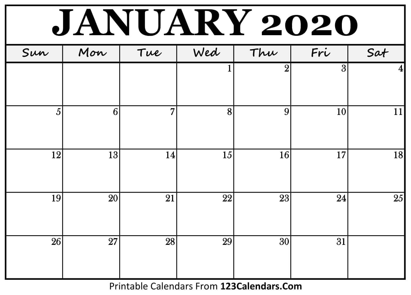 Free Printable Calendar | 123Calendars Inside Blank Calander Template