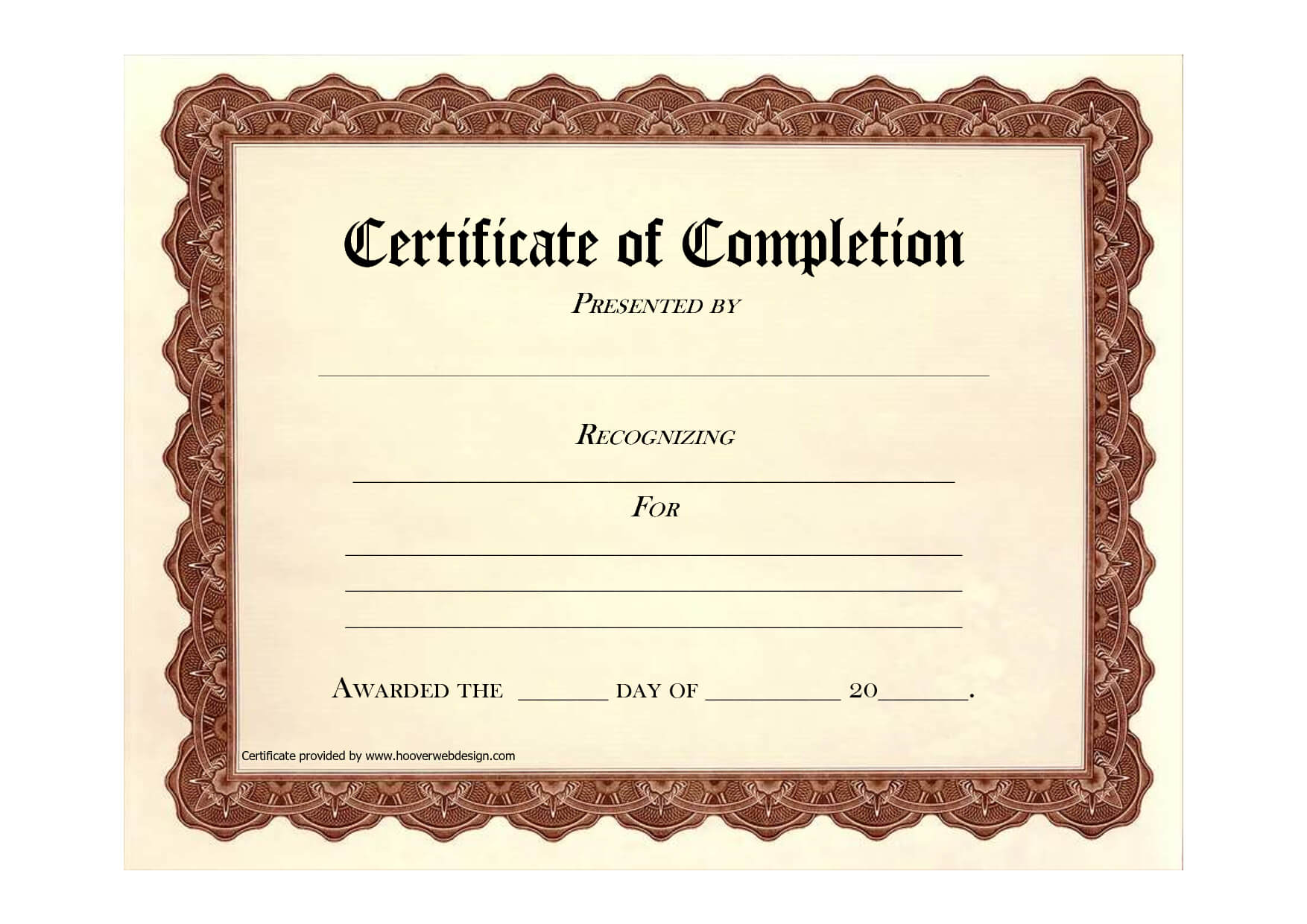 Free Printable Certificates | Certificate Templates Inside Free Certificate Of Completion Template Word