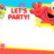 Free Printable Elmo Birthday Invitation Card | Invitations With Regard To Elmo Birthday Card Template