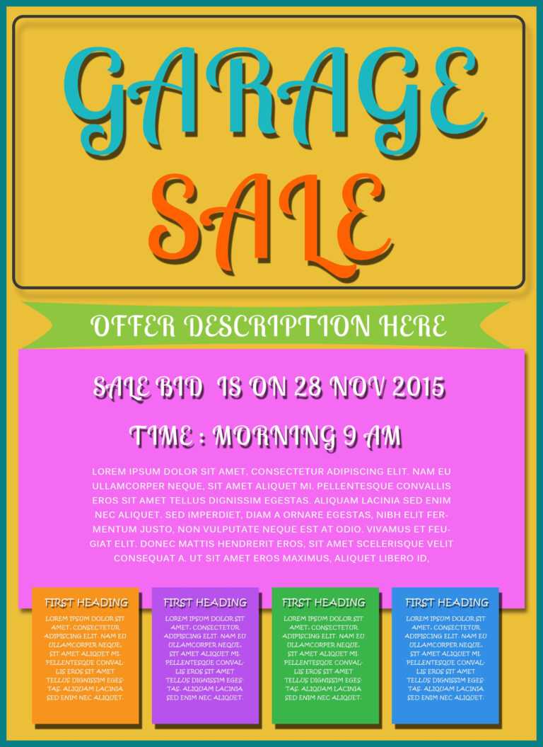 free garage sale flyer template microsoft word