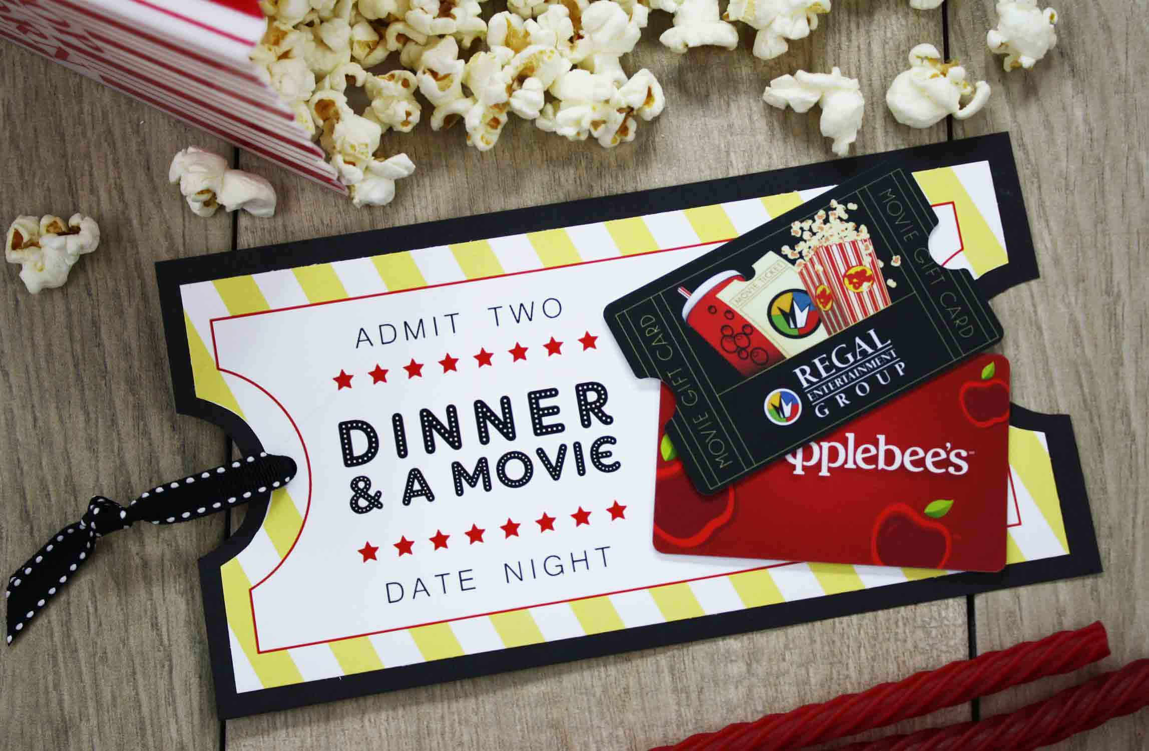 Free Printable} Give Date Night For A Wedding Gift | Gcg Pertaining To Movie Gift Certificate Template