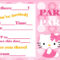 Free Printable Hello Kitty Birthday Invitation Wording Throughout Hello Kitty Birthday Card Template Free