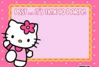 Free Printable Hello Kitty Birthday Invitations – Bagvania with Hello Kitty Birthday Card Template Free