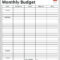 Free Printable Monthly Expense Sheet Business Incomeexpense Intended For Monthly Expense Report Template Excel
