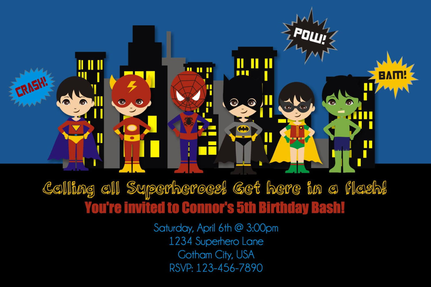 Free Printable Superhero Birthday Invitations – Bagvania In Superman Birthday Card Template