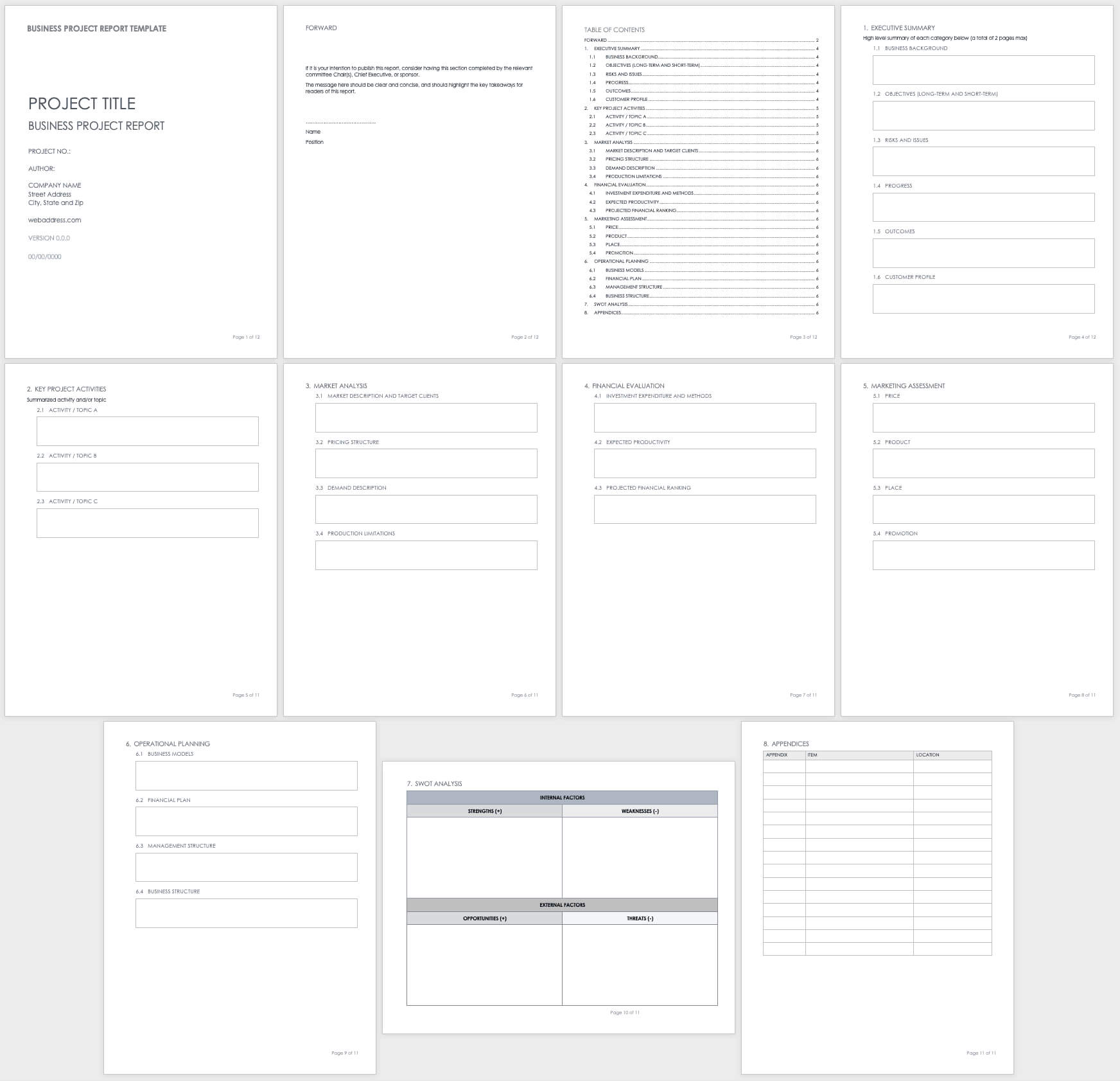 Free Project Report Templates | Smartsheet Intended For Word Document Report Templates