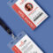 Free Psd : Office Identity Card Template Psd | Free Psd | Ui With Id Card Design Template Psd Free Download